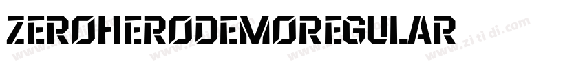 ZeroheroDemoRegular字体转换