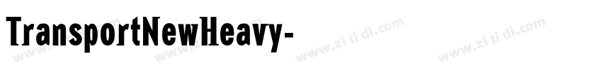 TransportNewHeavy字体转换
