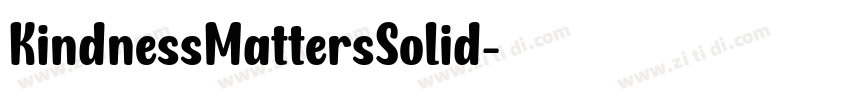 KindnessMattersSolid字体转换