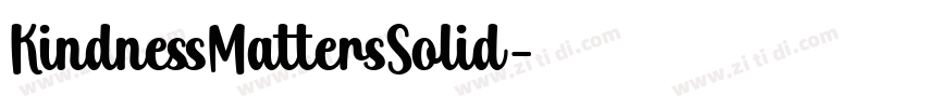 KindnessMattersSolid字体转换