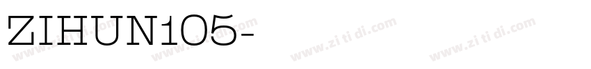 ZIHUN105字体转换