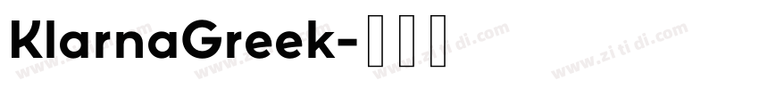 KlarnaGreek字体转换