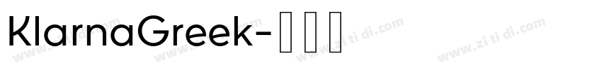 KlarnaGreek字体转换