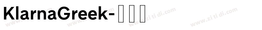 KlarnaGreek字体转换