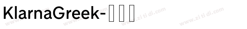 KlarnaGreek字体转换