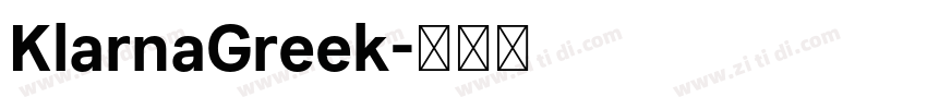 KlarnaGreek字体转换