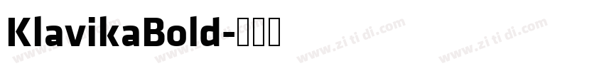 KlavikaBold字体转换