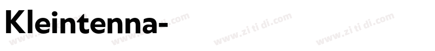 Kleintenna字体转换