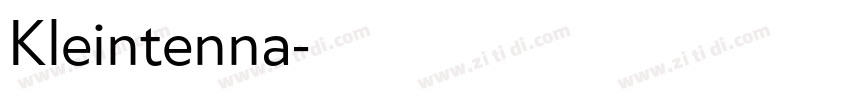 Kleintenna字体转换