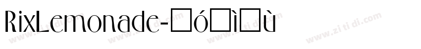 RixLemonade字体转换