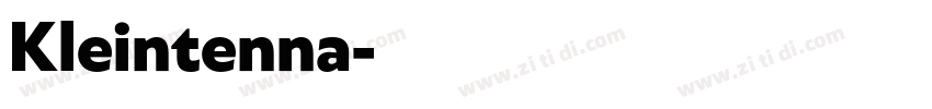 Kleintenna字体转换