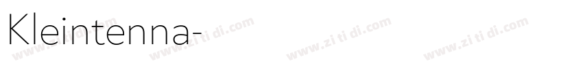 Kleintenna字体转换