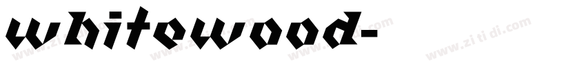 whitewood字体转换