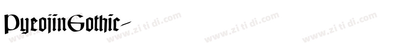 PyeojinGothic字体转换