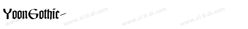 YoonGothic字体转换