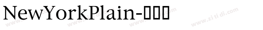 NewYorkPlain字体转换
