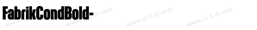 FabrikCondBold字体转换