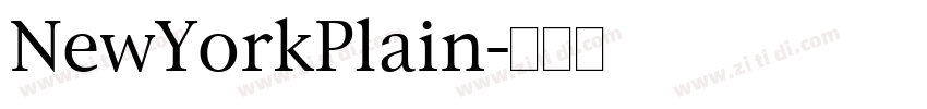 NewYorkPlain字体转换