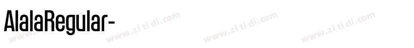 AlalaRegular字体转换