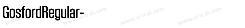 GosfordRegular字体转换