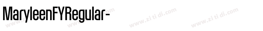 MaryleenFYRegular字体转换