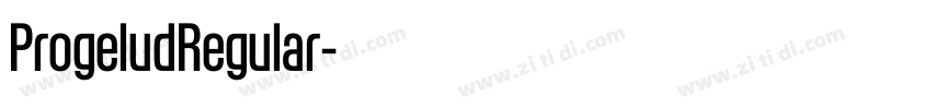 ProgeludRegular字体转换