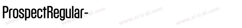 ProspectRegular字体转换