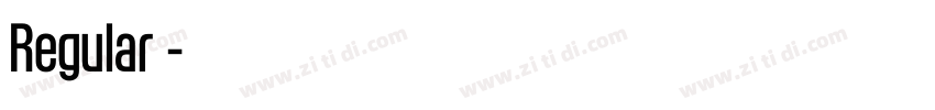 Regular字号字体转换