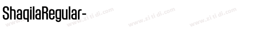 ShaqilaRegular字体转换