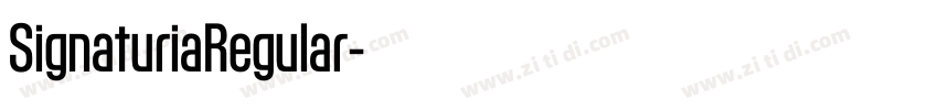 SignaturiaRegular字体转换