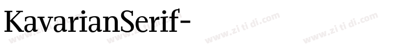 KavarianSerif字体转换