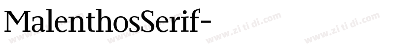 MalenthosSerif字体转换