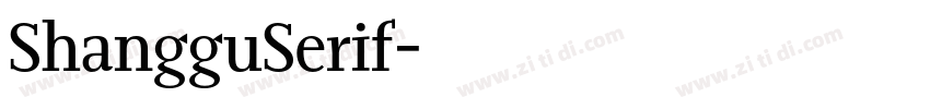 ShangguSerif字体转换