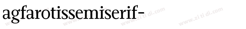 agfarotissemiserif字体转换
