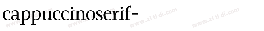 cappuccinoserif字体转换