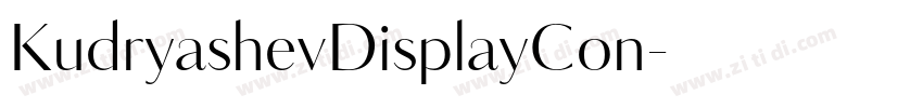 KudryashevDisplayCon字体转换