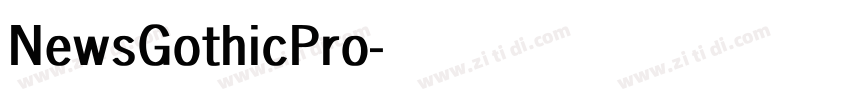 NewsGothicPro字体转换