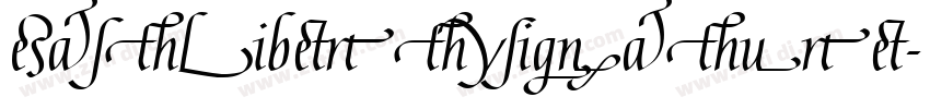 Eastlibertysignature字体转换