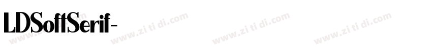 LDSoftSerif字体转换