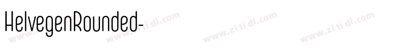 HelvegenRounded字体转换