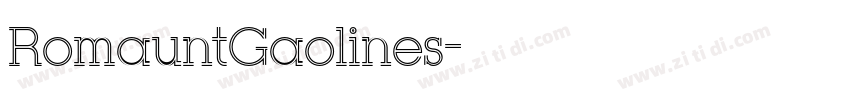 RomauntGaolines字体转换
