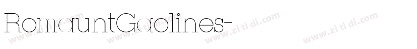 RomauntGaolines字体转换