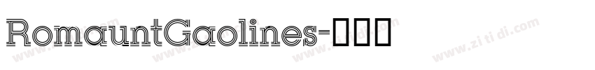 RomauntGaolines字体转换