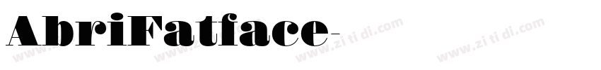 AbriFatface字体转换