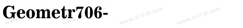 Geometr706字体转换
