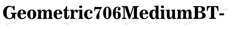 Geometric706MediumBT字体转换