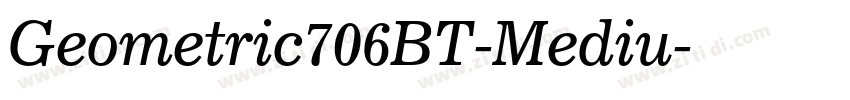 Geometric706BT-Mediu字体转换
