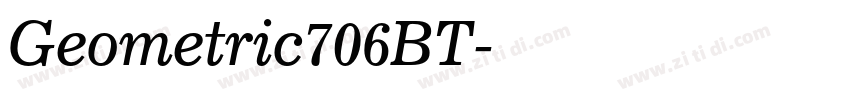 Geometric706BT字体转换