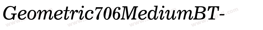 Geometric706MediumBT字体转换