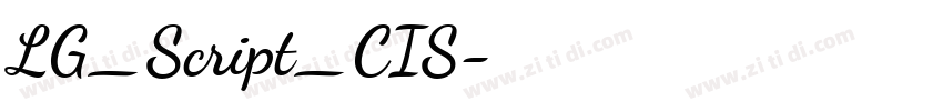 LG_Script_CIS字体转换